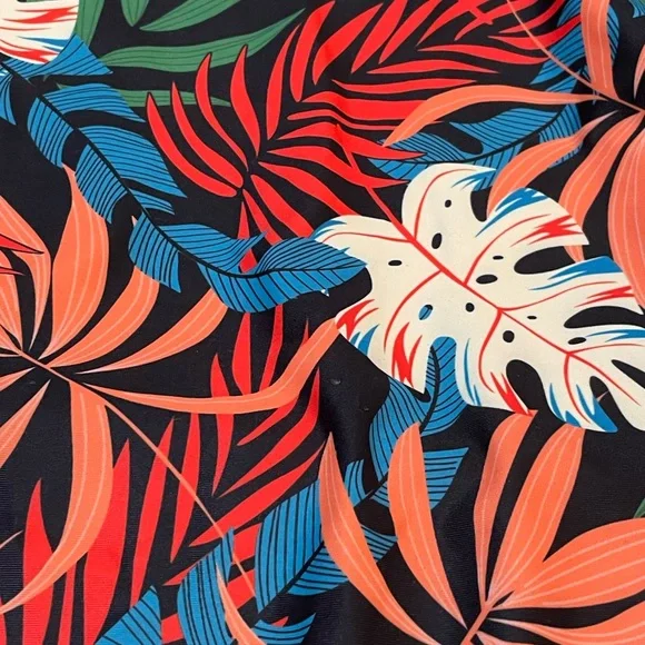 Bold Orange and Green One Piece Swimwear - Picture 8 of 9